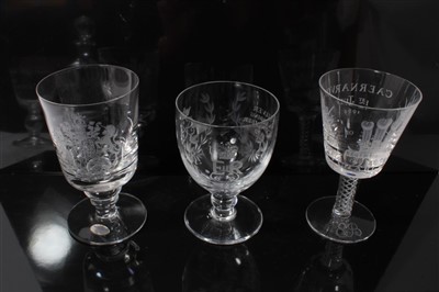 Lot 73 - Collection of Royal Commemorative glass goblets