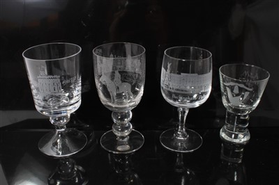 Lot 73 - Collection of Royal Commemorative glass goblets