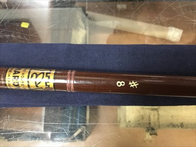 Lot 3523 - Two cased Hardy fishing rods together with another rod