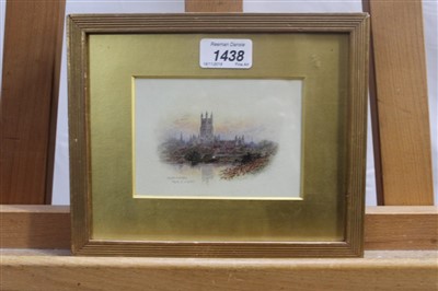 Lot 1438 - Frederick E. J. Goff (1855-1931) pair of watercolours - Bamborough Castle and Gloucester