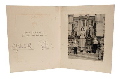 Lot 88 - H.M. Queen Elizabeth II and H.R.H. The Duke of Edinburgh signed 1952 Christmas card