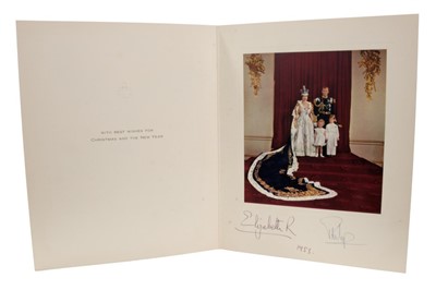 Lot 89 - H.M.Queen Elizabeth II and H.R.H. The Duke of Edinburgh signed 1953 Christmas card