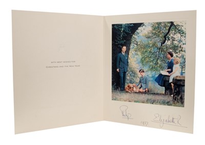 Lot 93 - H.M. Queen Elizabeth II and H.R.H. The Duke of Edinburgh, signed 1957 Christmas card