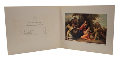 Lot 94 - H.M. Queen Elizabeth II and H.R.H. The Duke of Edinburgh signed 1958 Christmas card
