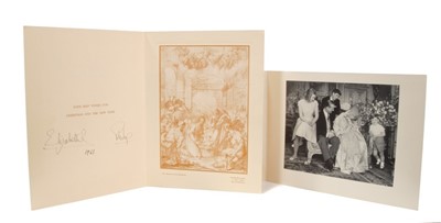 Lot 97 - H.M. Queen Elizabeth II and H.R.H. The Duke of Edinburgh, two signed Christmas cards for 1963 and 1964