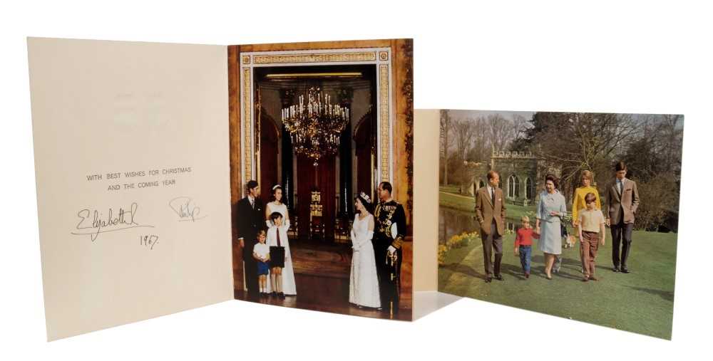 Lot 99 - H.M. Queen Elizabeth II and H.R.H. The Duke of Edinburgh two signed Christmas cards for 1968 and 1968