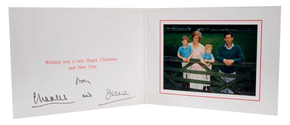 Lot 102 - T.R.H. The Prince and Princess of Wales, signed 1988 Christmas card