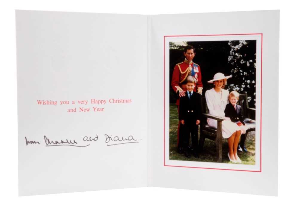 Lot 91 - T.R.H. The Prince and Princess of Wales, signed 1989 Christmas card