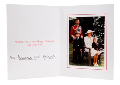 Lot 103 - T.R.H. The Prince and Princess of Wales, signed 1989 Christmas card