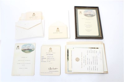 Lot 113 - Collection of 1950s and 60s Royal menu cards and Balmoral Castle pipe music programme cards