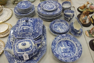 Lot 2097 - Quantity of Spode blue and white Italian pattern dinner and teaware