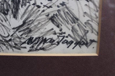 Lot 1319 - *Sir William MacTaggart (1903-1981) ink drawing - In Telemark III, 1958, signed, in glazed frameProvenance: The Stone Gallery, Newcastle upon Tyne