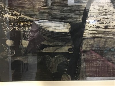 Lot 1320 - John Carter chalk, charcoal and wash - Staithes IV, signed and dated 1962, label verso, in glazed gilt frame