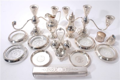 Lot 507 - Mixed group of Victorian and later silver.