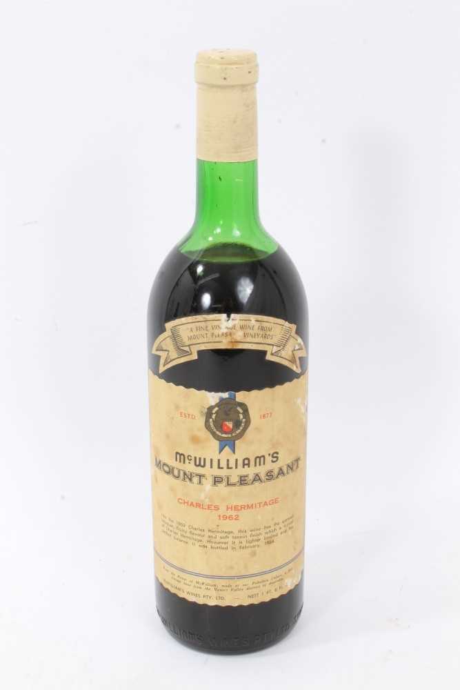 Lot 920 - Wine - one bottle, McWilliam’s Mount Pleasant Charles Hermitage 1962