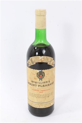 Lot 920 - Wine - one bottle, McWilliam’s Mount Pleasant Charles Hermitage 1962