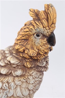 Lot 1164 - Early 20th century style cold painted bronze figure of a cockatoo