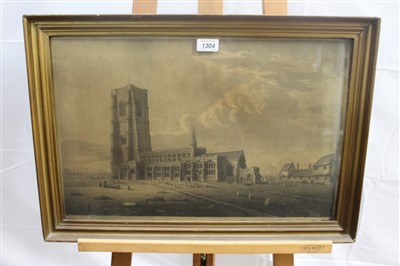 Lot 1304 - T. B. Clutton 19th century engraving - Lavenham Church, in glazed gilt frame, 35cm x 54cm