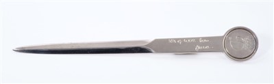 Lot 125 - H.R.H Princess Diana silver paperknife in case