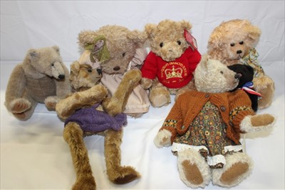 Lot 2789 - Modern Designer and Collectable Bears including Mary Ellen by Bears to Hug, Marilyn by Mally Bears, etc.