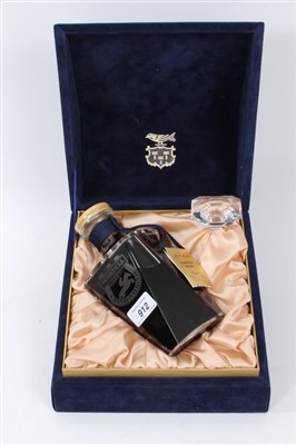 Lot 912 - Cognac - one bottle, Martell Cognac Cordon Bleu, Grand National, in Baccarat glass decanter with stopper, in original blue fabric covered case