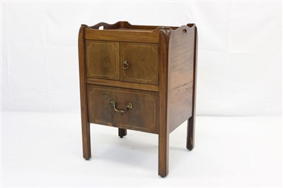 Lot 1670 - George III mahogany night cupboard