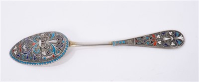 Lot 549 - Russian Cloisonné enamel spoon