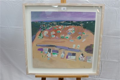 Lot 1501 - Stewart Lees (1926-2008) oil on board - 'Au bord de la mer', signed, in glazed frame, 50cm x 54cm