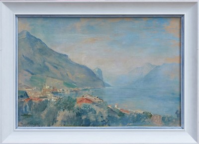 Lot 1504 - Neville Stephen Bulwer-Lytton, 3rd Earl of Lytton (1879-1951) oil on board - Gargano, signed and dated '37, framed, 47cm x 70cm  
 Provenance: Beaux Arts Gallery, London. Exhibited 1938