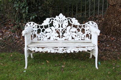 Lot 1667 - Victorian style cast iron garden bench