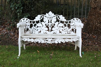 Lot 1667 - Victorian style cast iron garden bench