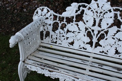 Lot 1667 - Victorian style cast iron garden bench