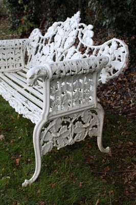 Lot 1667 - Victorian style cast iron garden bench