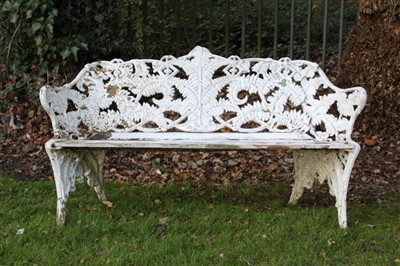 Lot 1668 - Victorian style cast iron garden bench