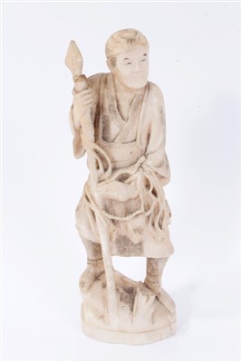 Lot 1262 - 19th century Japanese carved ivory okimono