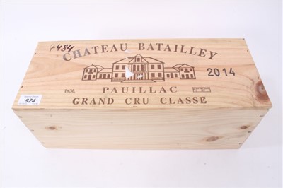 Lot 924 - Wine - one double magnum, Chateau Batailley 2014