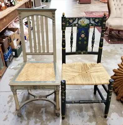 Lot 892 - Two painted chairs