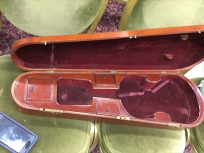 Lot 3565 - 20th Century violin marked Stainer, in an antique mahogany violin box