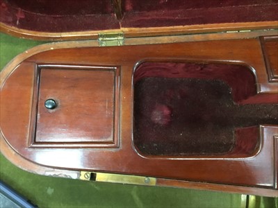 Lot 3565 - 20th Century violin marked Stainer, in an antique mahogany violin box