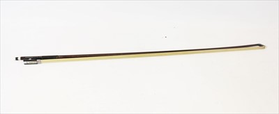 Lot 3564 - Old Silvern violin bow with mother of pearl and silver frog