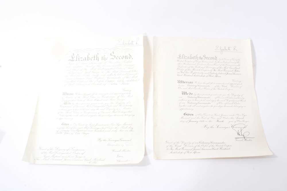 Lot 135 - H.M. Queen Elizabeth II two signed grants