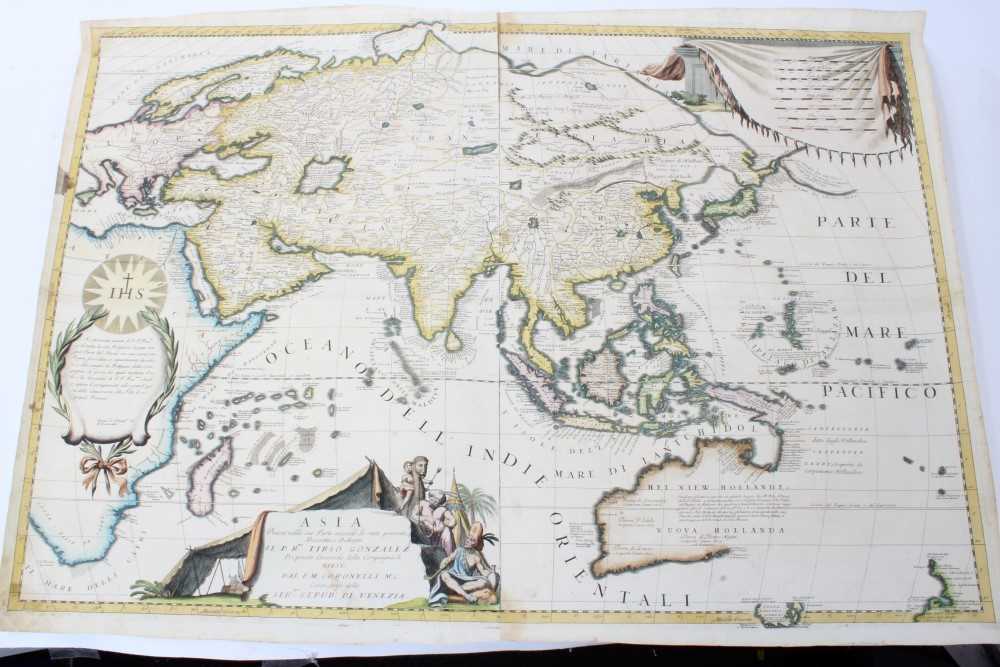 Lot 1088 - Father Vincenzo Maria Coronelli (1650-1718) hand coloured map - ‘Asia’ circa 1690, 59 x 87cm