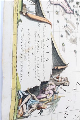 Lot 1088 - Father Vincenzo Maria Coronelli (1650-1718) hand coloured map - ‘Asia’ circa 1690, 59 x 87cm