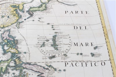 Lot 1088 - Father Vincenzo Maria Coronelli (1650-1718) hand coloured map - ‘Asia’ circa 1690, 59 x 87cm