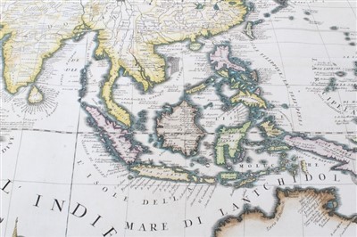 Lot 1088 - Father Vincenzo Maria Coronelli (1650-1718) hand coloured map - ‘Asia’ circa 1690, 59 x 87cm