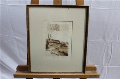 Lot 1595 - Group of 17th and 18th century engravings and etchings to include: Johann Roos etching of livestock, two etching and mezzotints after Claude Lorraine, mezzotint after Philippe Mercier and an 18th c...