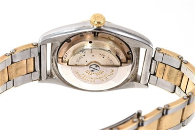 Lot 793 - Rare late 1940s Gentlemen’s Rolex bi-metal ‘bubble back’ wristwatch, model 5011, serial number 647988, circa 1949, the circular dial with luminescent Arabic numerals and hands, centre sweep seconds...