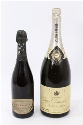 Lot 939 - Champagne - one magnum, Joseph Perrier, together with a bottle of Coteaux Champenois Bouzy Rouge 1976