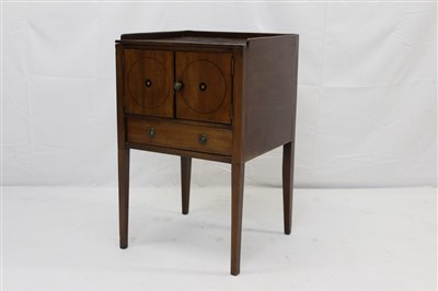 Lot 1738 - George III mahogany bedside table