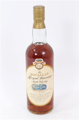 Lot 900 - Whisky - one bottle, The Macallan Royal Marriage Malt Whisky